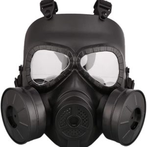 Masque à Gaz Intégral Rigide Toxique Biochimique Airsoft - Noir