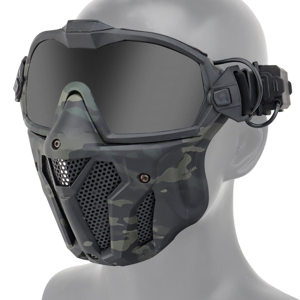 Masque Airsoft Intégral Et Casque Tactique, Masque De Protection D